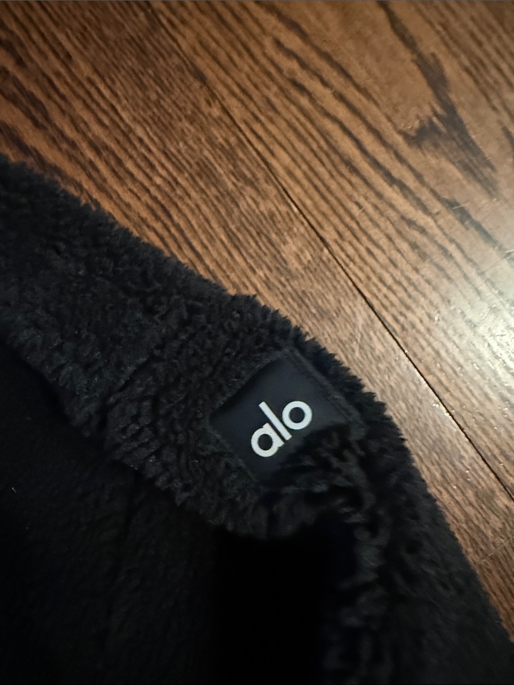 ALO Yoga Black Sherpa Zip Hoodie - Picture 2 of 4